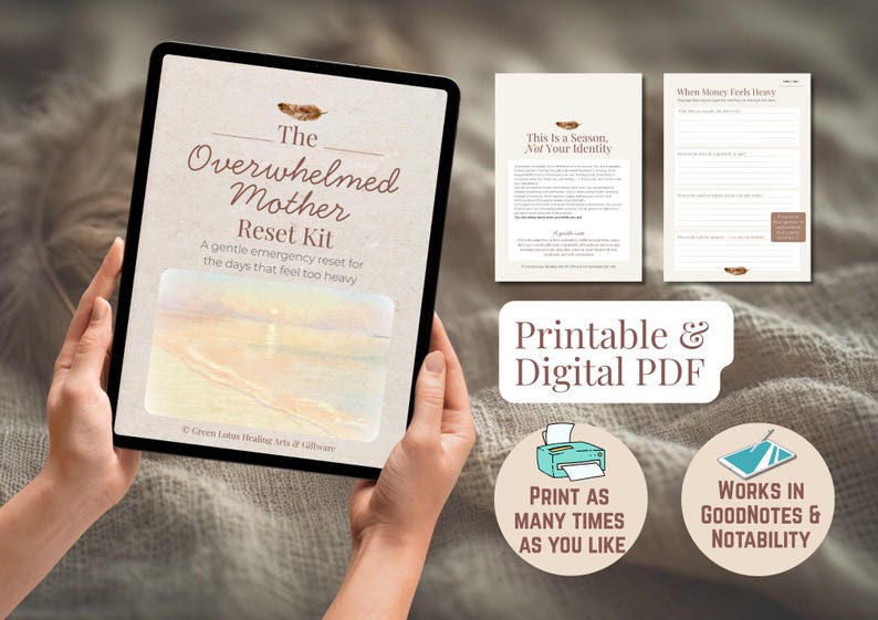 Overwhelmed Mother Reset Kit Printable | Burnout & Anxiety Relief for ...