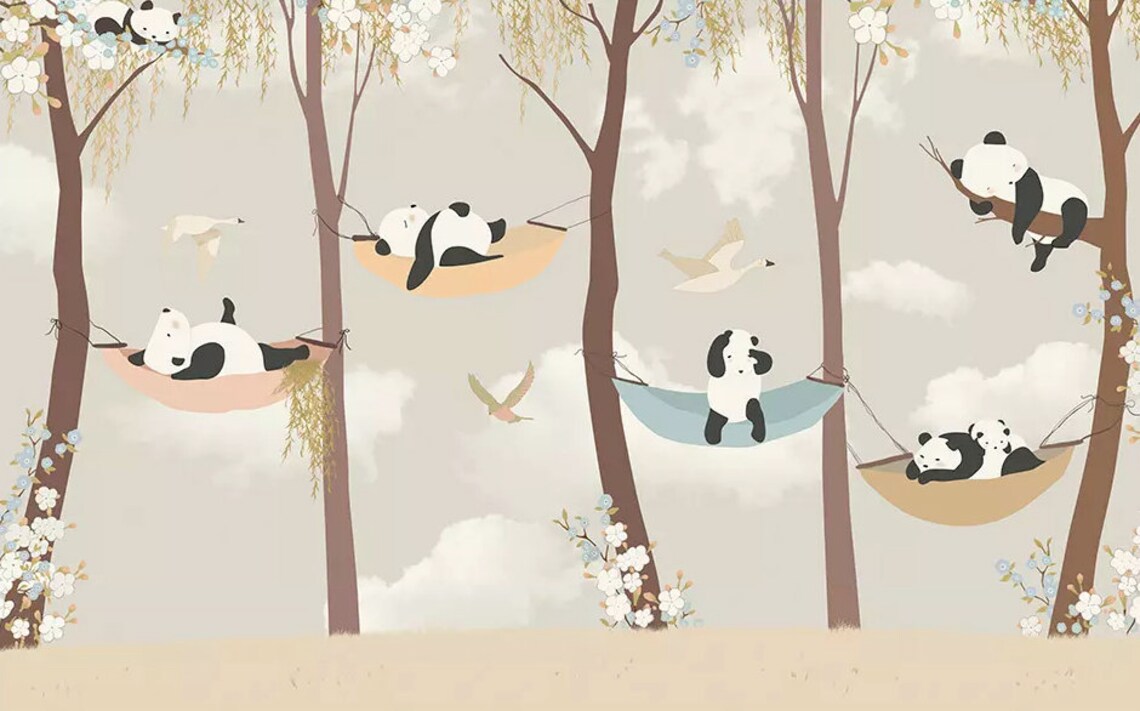 Childs Wallpaper Nursery Room Wall Decor Mural Tree Branches | Etsy