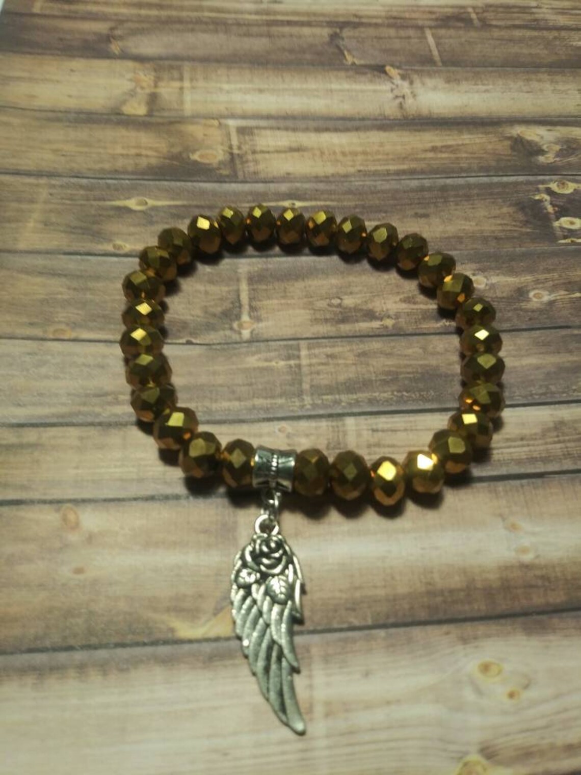 Handmade Elastic Beaded Bracelets with Charms Etsy