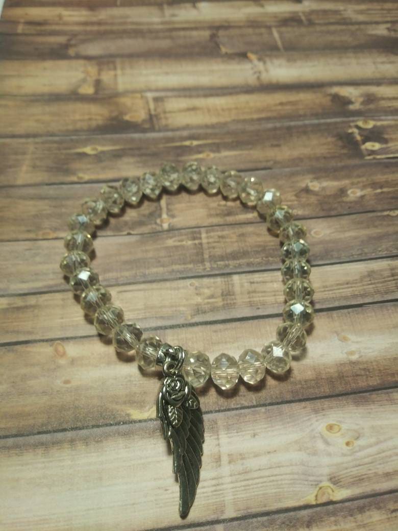 Handmade Elastic Beaded Bracelets with Charms Etsy