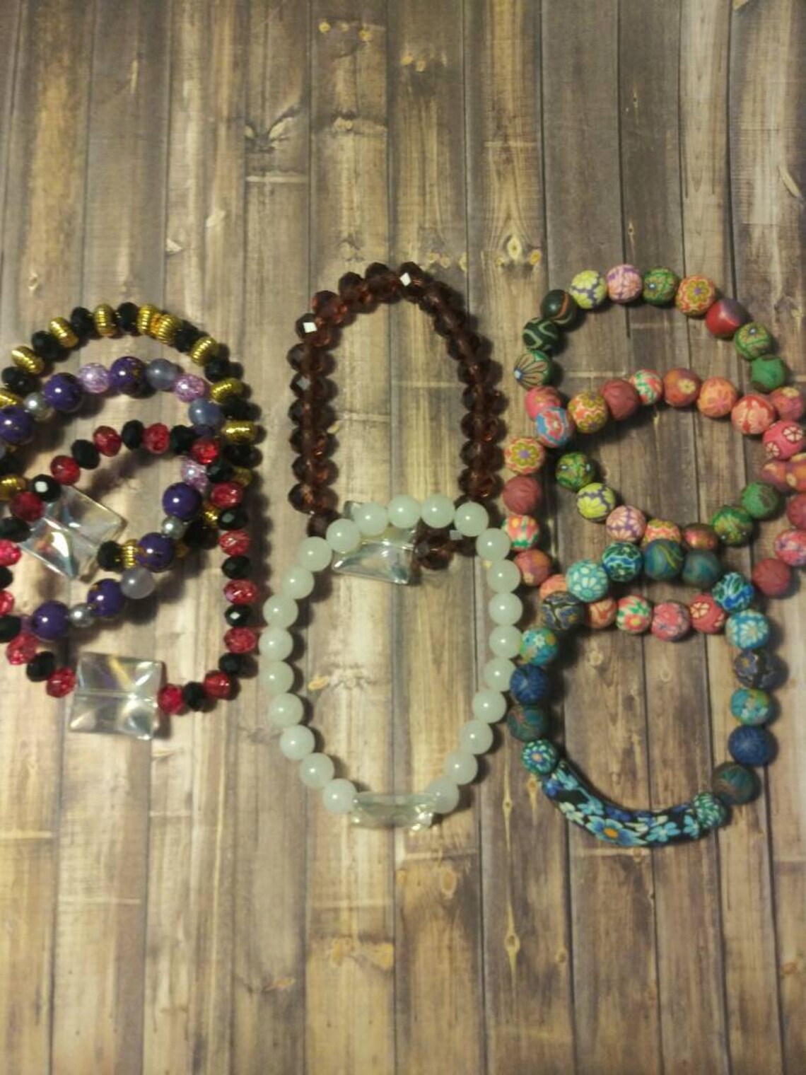 Handmade Elastic Band Bracelets Etsy