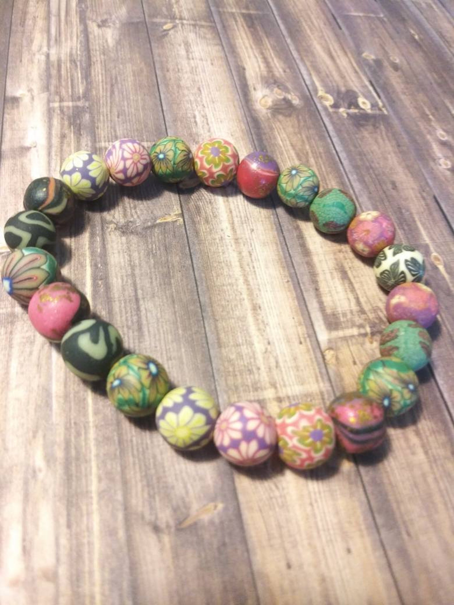 Handmade Elastic Band Bracelets Etsy