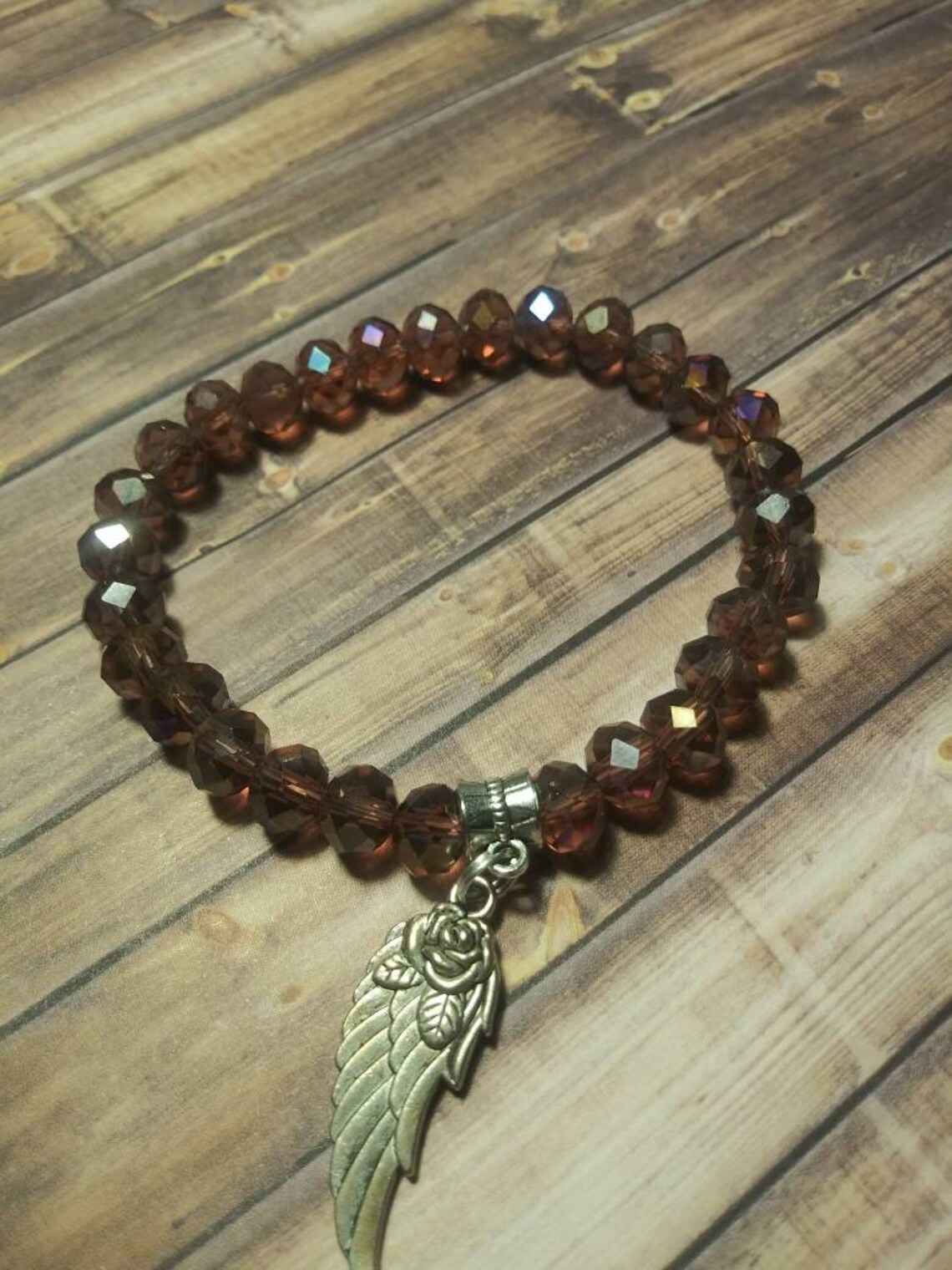 Handmade Elastic Beaded Bracelets with Charms Etsy