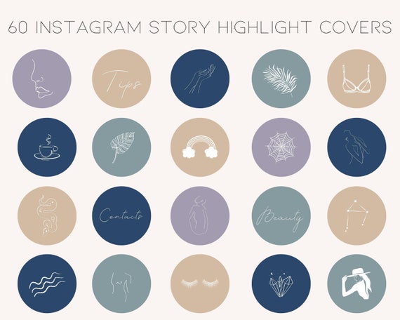 60 Instagram Highlight Covers Instagram Icons Boho - Etsy