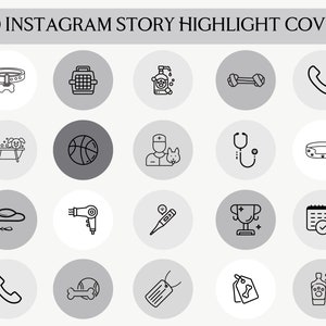Dog Instagram Highlight Covers, Pet Highlights, Dog Groomer Instagram Story Highlight Covers, Vet Highlight Covers, Social Media Icons
