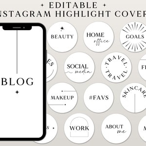 Instagram Highlight Covers White Covers for Instagram | Etsy