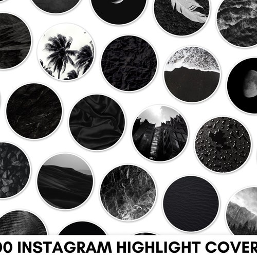 100 Instagram Highlight Covers Black Instagram Icons Dark - Etsy