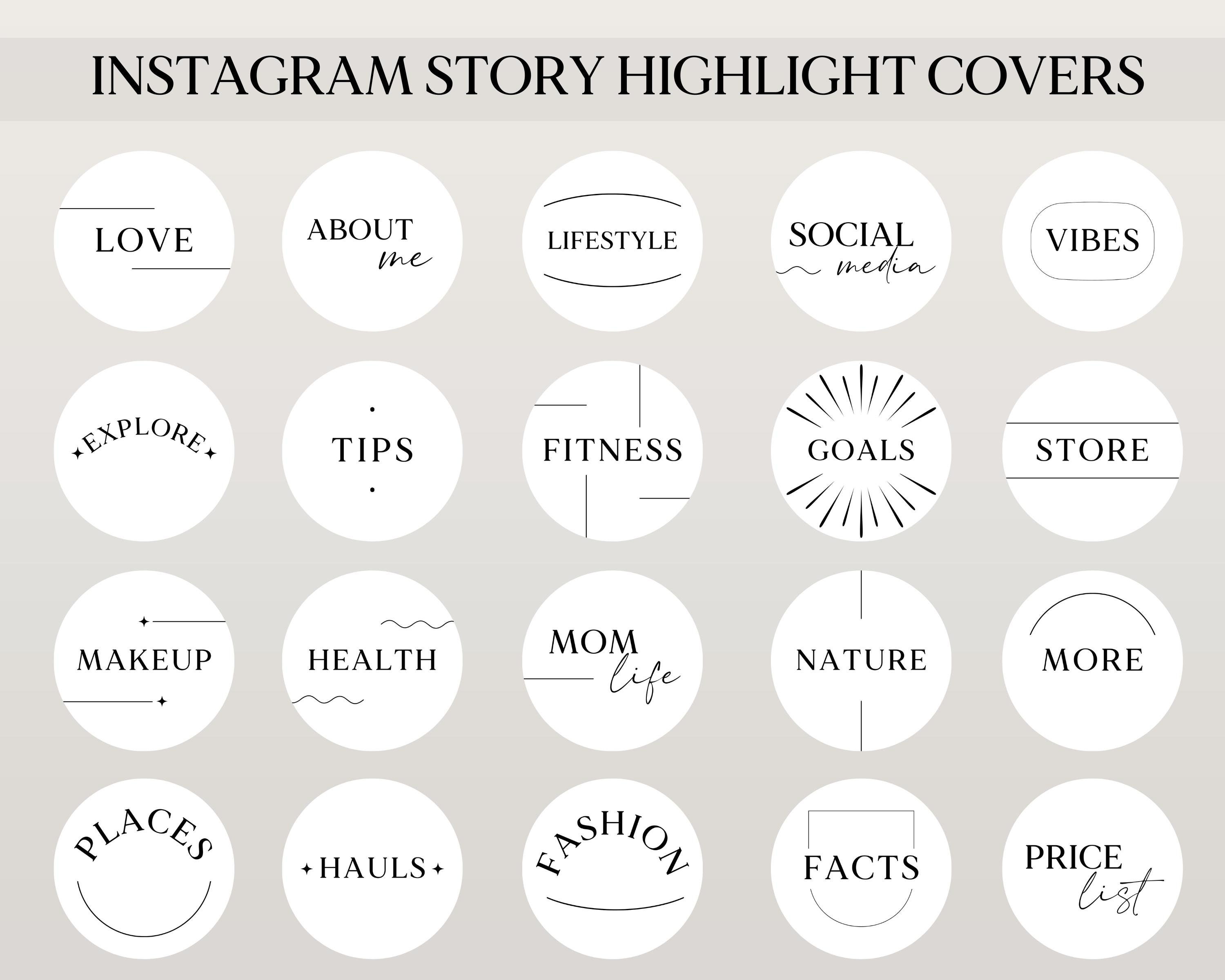 Instagram Highlight Covers White Covers for Instagram | Etsy