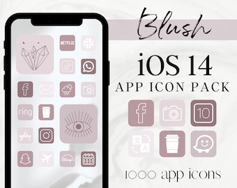 Pastel App Icons, iOS 14 App Icons, Blush Pink App Icons, iPhone Home Screen Icons, Bohemian Widgets, Custom App Icons, Pink Aesthetic Icons