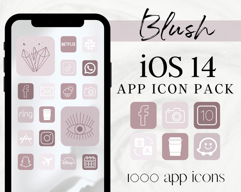 Pastel App Icons Ios 14 App Icons Blush Pink App Icons Etsy