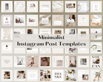 Instagram Post Template Canva, Instagram Feed, Engagement Post Templates for Instagram, Neutral Insta Templates, Reminder and Notification