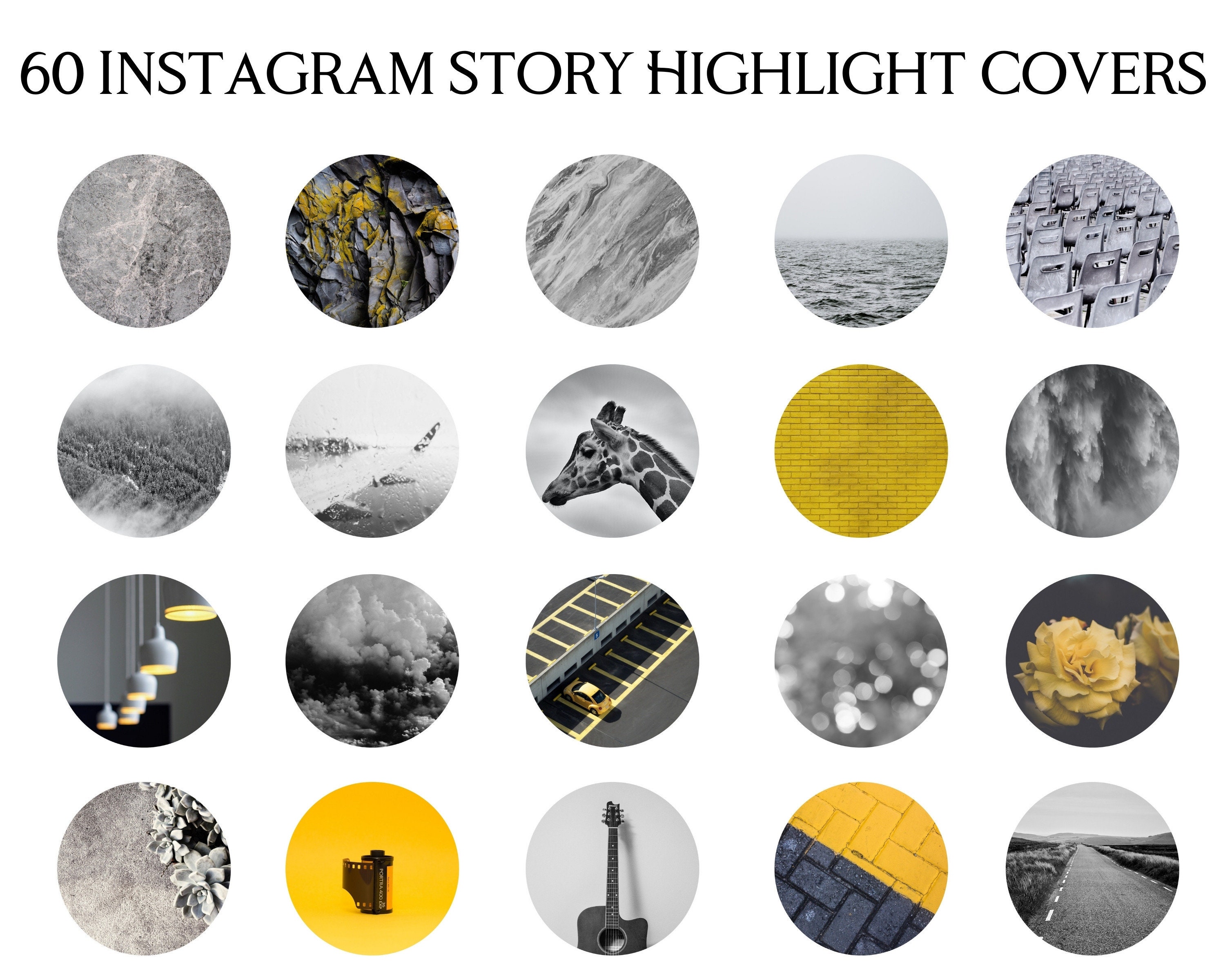 Instagram Story Highlight Icons Gray Highlights Marble Insta - Etsy