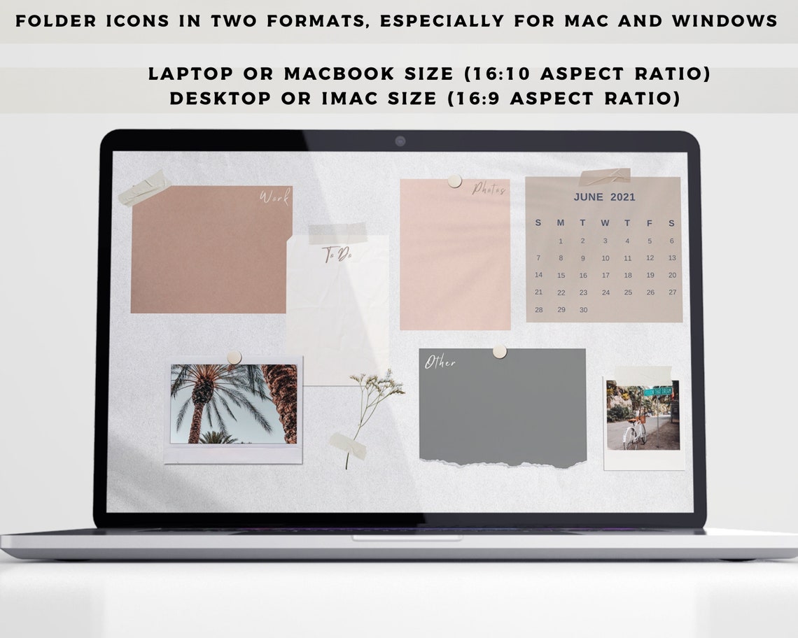 Desktop Wallpaper Organizer Computer Organizer Background | Etsy