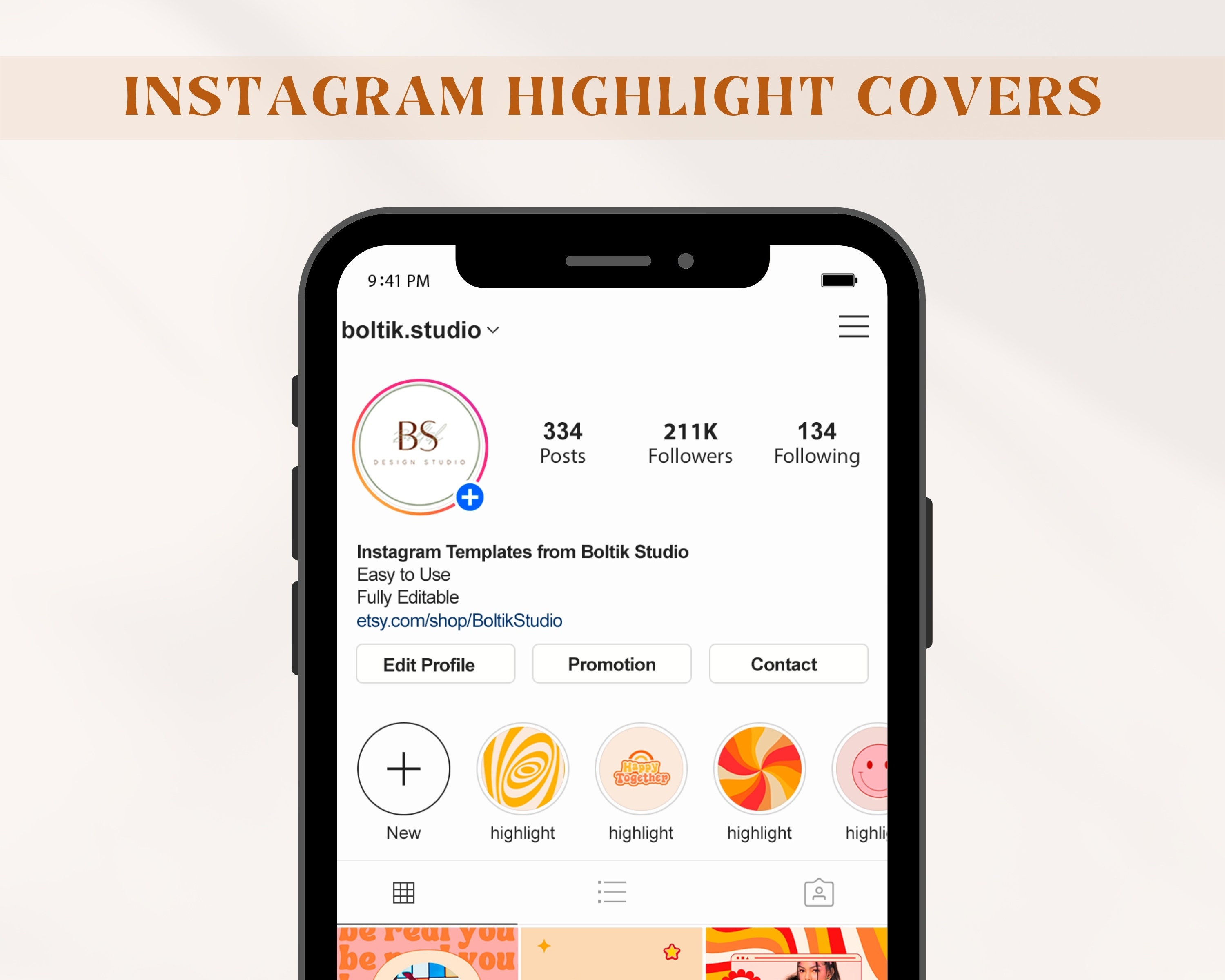Retro Instagram Highlight Covers Groovy Covers for Instagram - Etsy