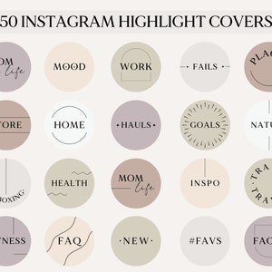 Boho Instagram Highlight Covers Minimalist Covers for - Etsy