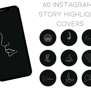Buy 60 Instagram Highlight Covers Black Instagram Icons Text Online in ...