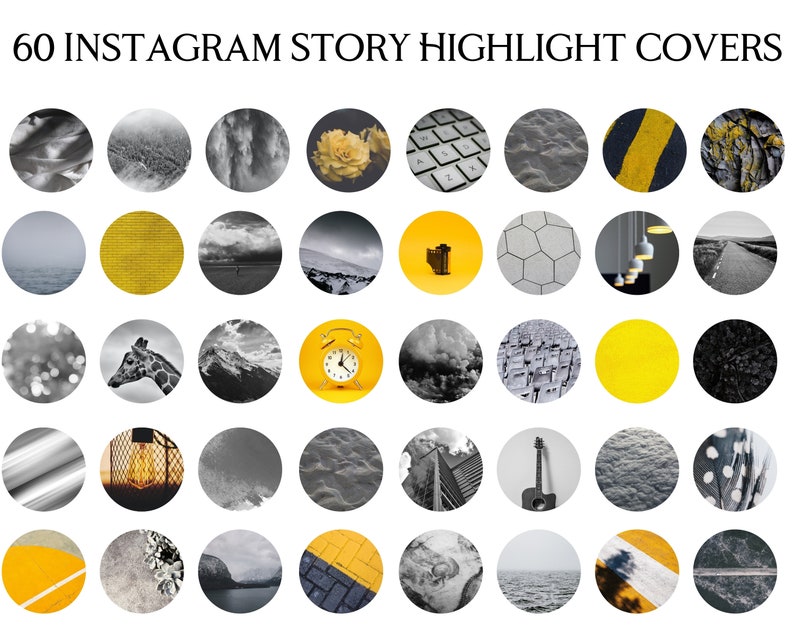 Instagram Story Highlight Icons Gray highlights Marble Insta | Etsy
