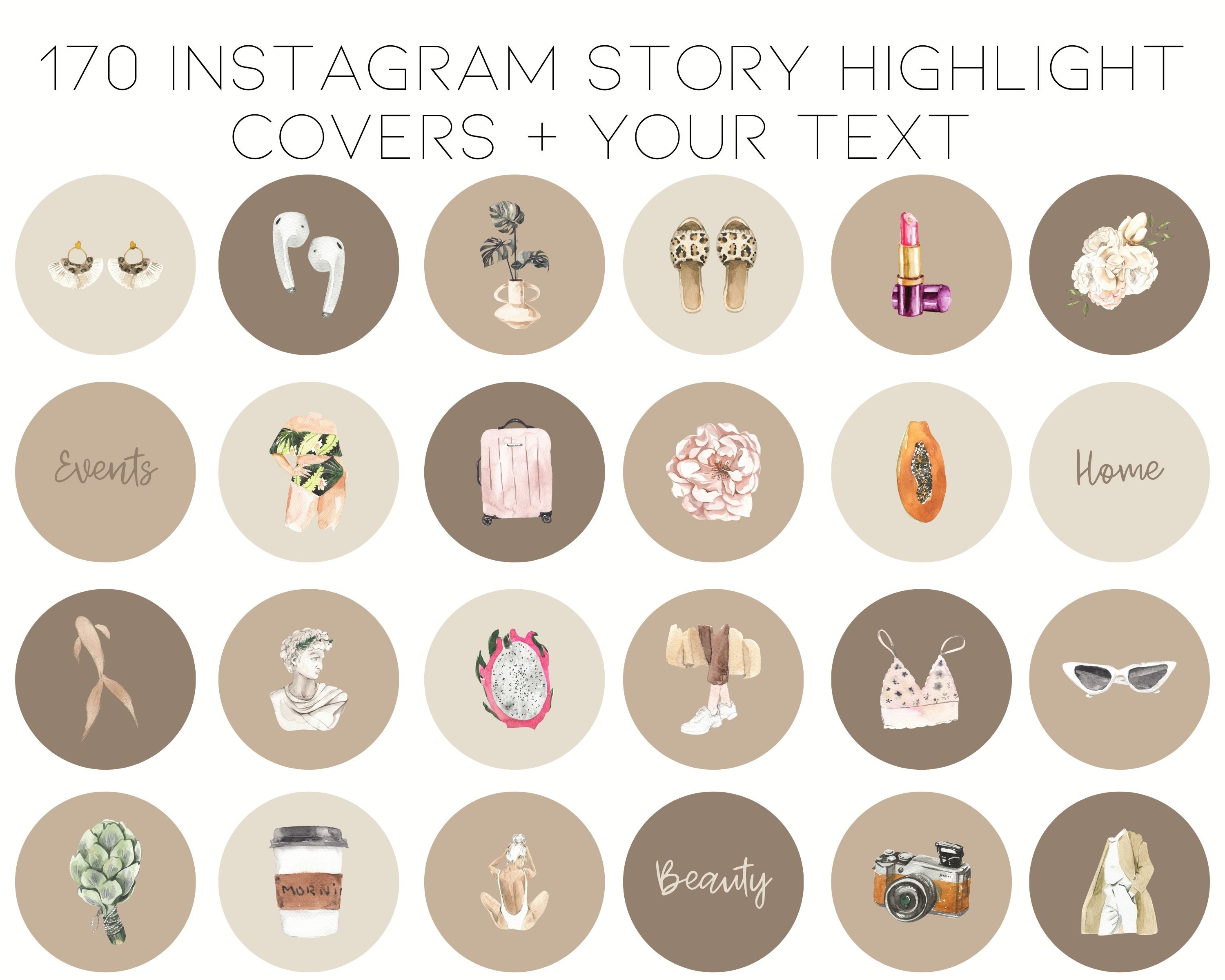 170 Instagram Highlight Covers Instagram icons Highlight | Etsy
