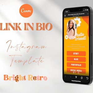 Link in Bio Template, Instagram Landing Page, Instagram Bio Link, Mini Website, Linktree Alternative, Retro Instagram, Instagram Booster