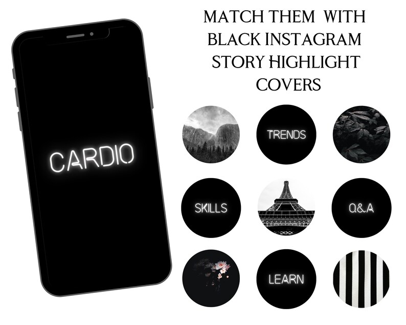 White Neon Instagram Story Highlight Covers Instagram Etsy