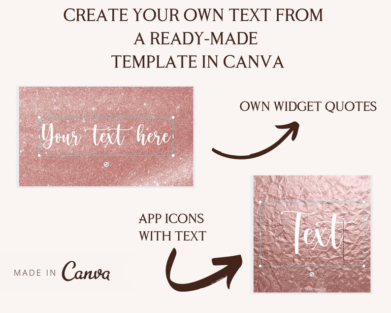 Rose gold app icons iPhone iOS 14 App Icons Pink Aesthetic Etsy