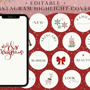 90 couvertures Instagram Highlight d’hiver, icônes de Noël pour Instagram, couvertures d’histoires Instagram rouges, icônes Instagram de vacances, icônes Insta de Noël