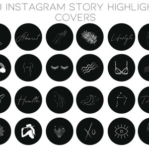Buy 60 Instagram Highlight Covers Black Instagram Icons Text Online in ...
