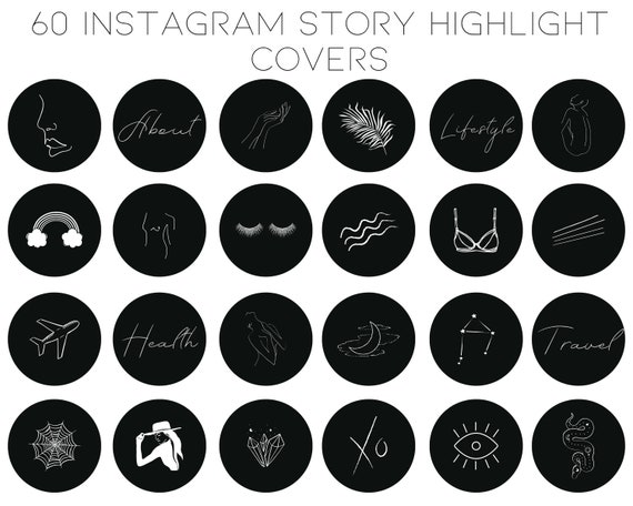 instagram highlight cover black