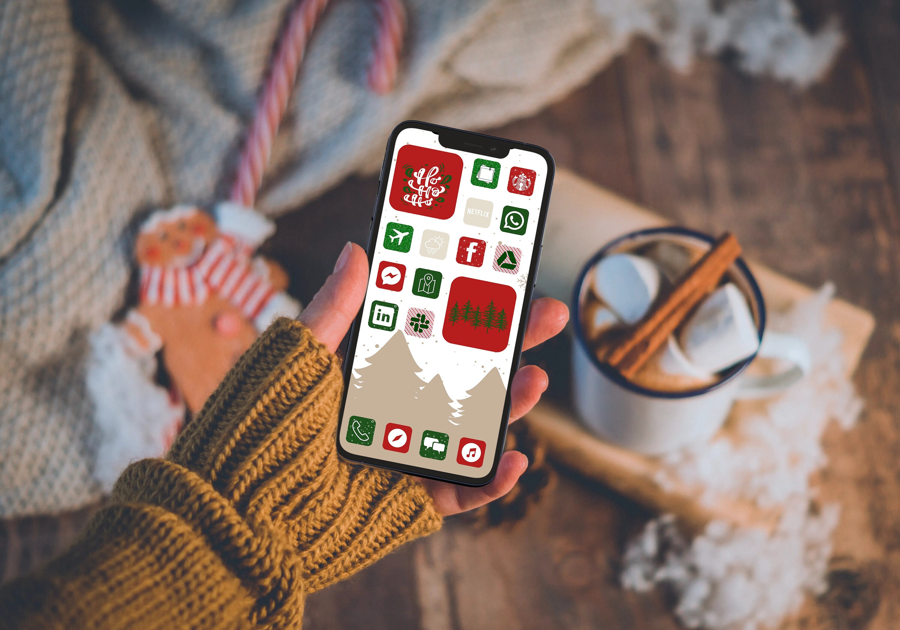 Christmas App Icons, iPhone Ios 14 App Icons, Christmas Widgets, Winter ...