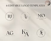 Editable Logo Design, Simple Logo, Text Logo, Modern Logo, Logo Templates Canva, Minimalist Logo Design, Circle Logo Design, Elegant Logo