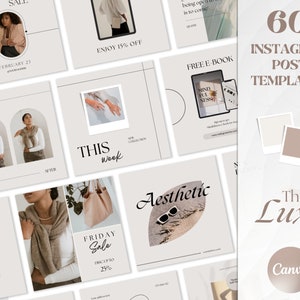 Minimalist Instagram Post Templates, Coach Canva Templates, Spiritual Insta, Wellness Instagram Feed, Neutral Aesthetic Instagram Templates