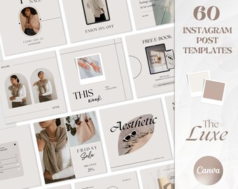 Minimalist Instagram Post Templates, Coach Canva Templates, Spiritual Insta, Wellness Instagram Feed, Neutral Aesthetic Instagram Templates