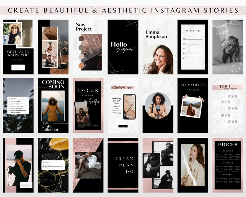 Editable Instagram Template Pack Instagram Post Templates for | Etsy