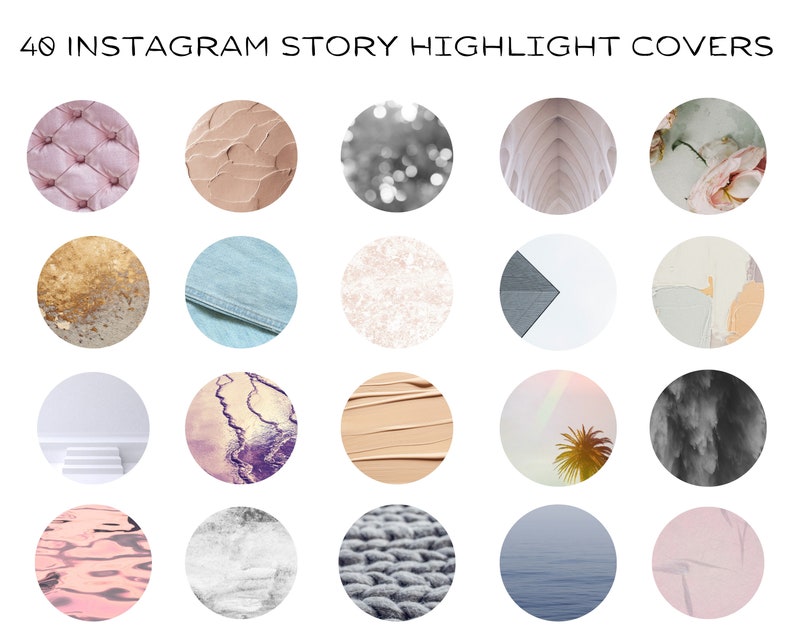 40 Instagram Highlight Covers Pink Instagram Icons Blue | Etsy