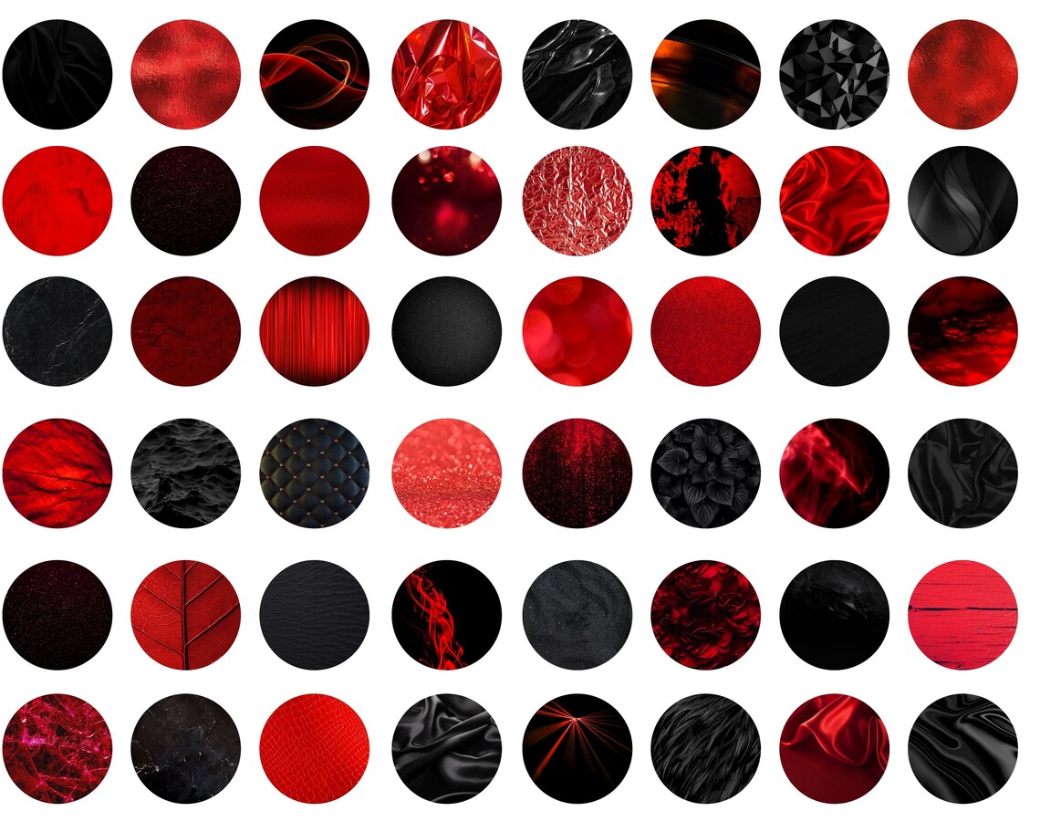 Instagram Story Highlight Covers Red highlights Glitter Etsy