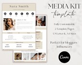 2 Page Media Kit Template Canva, Influencer Rate Sheet, Blogger Media Kit, Instagram Press Kit, Influencer Media Kit, Blog Media Kit, Tiktok