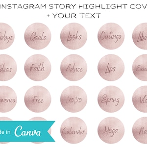 100 Instagram story highlight icons, Rose gold highlights, Text highlight covers, Minimalist instagram, Insta covers, Social media icons
