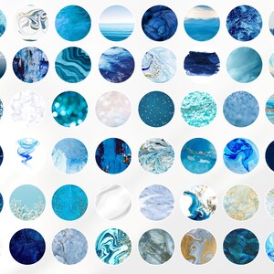 50 Instagram Highlight Icons Marble Instagram Covers Blue - Etsy