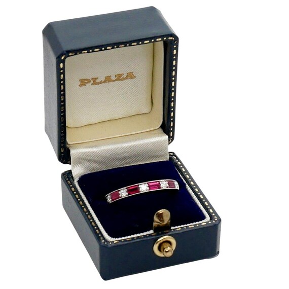 Ruby and Diamond Half Eternity Ring - image 9