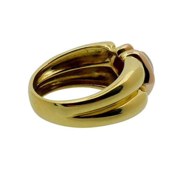 Vintage 3 Colour 18ct Gold Band Ring - image 5