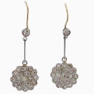 Antique Edwardian Diamond Drop Earrings