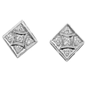 Pendientes de diamantes de mediados de siglo