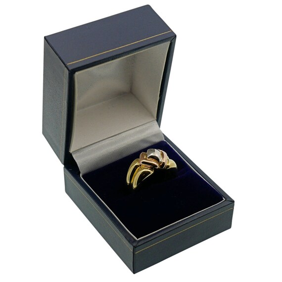 Vintage 3 Colour 18ct Gold Band Ring - image 8