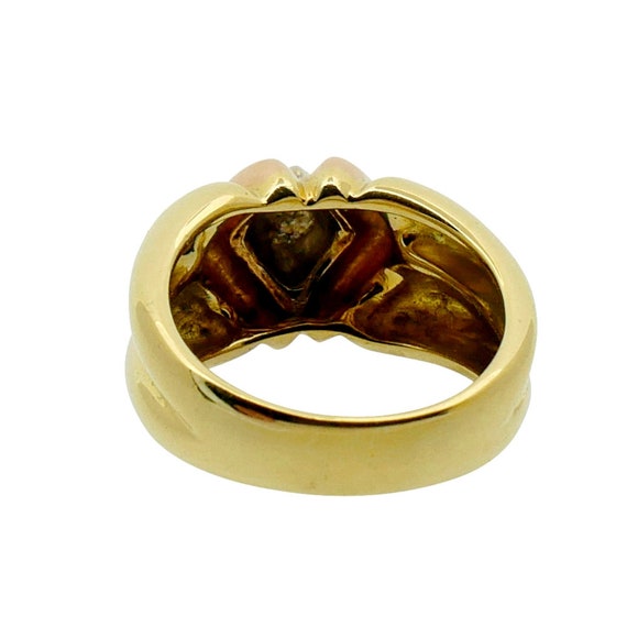 Vintage 3 Colour 18ct Gold Band Ring - image 7