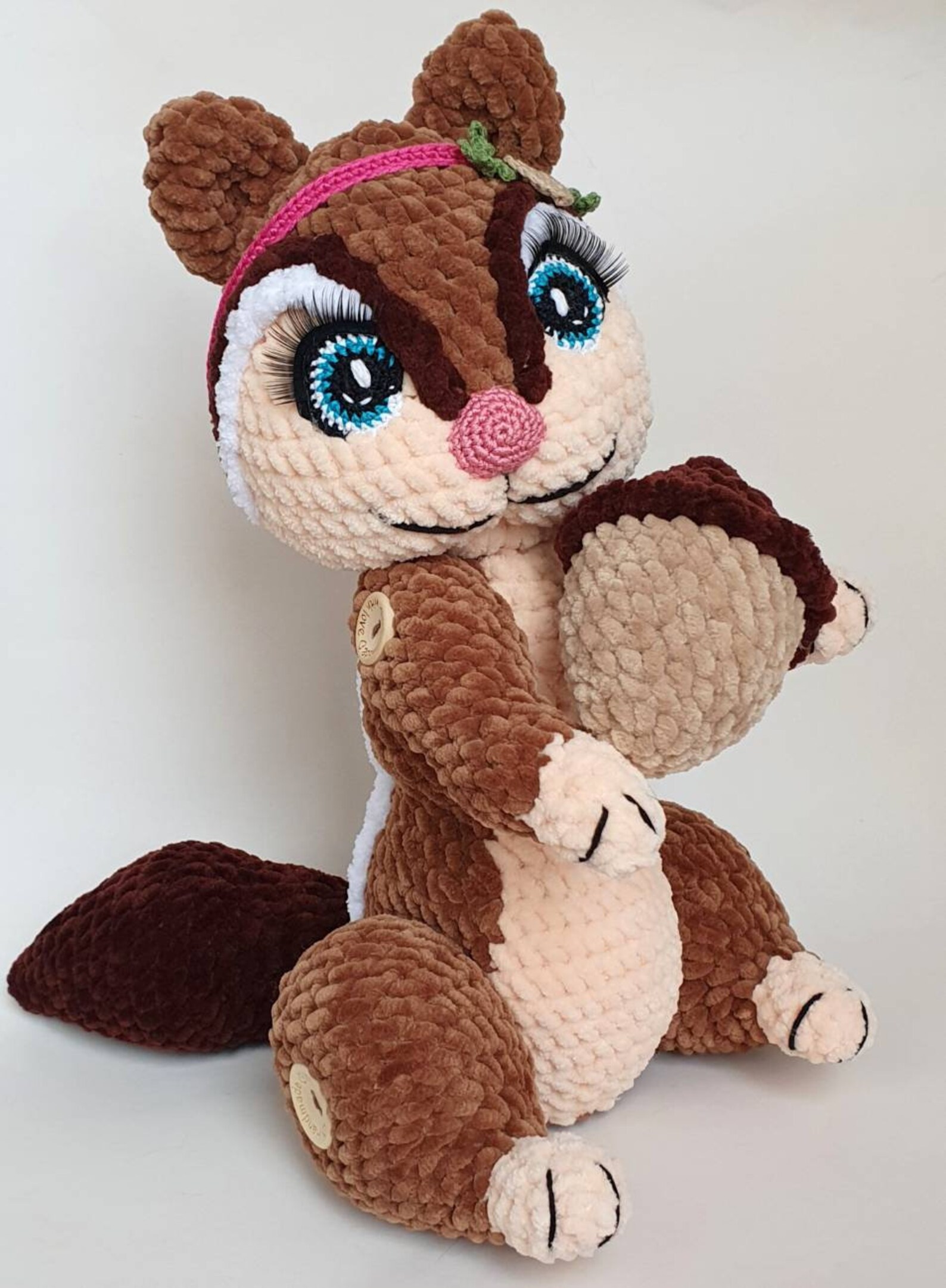 Crochet chipmunk toy plush chipmunk cute girl toy | Etsy