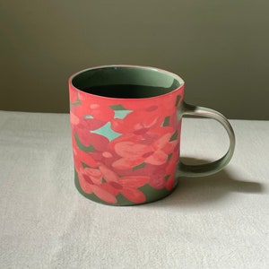 Jungle Flame Flower Big Mug Coffee Mug Handmade Ceramic Cup - Etsy UK