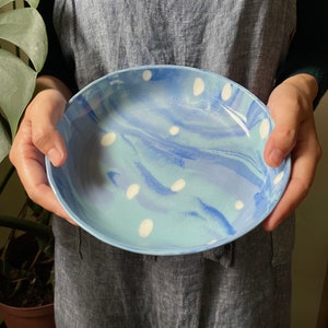 River Nerikomi Salad Bowl Nerikomi bowl fruit bowl stoneware image 2