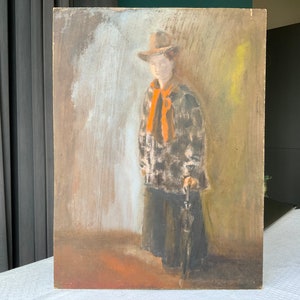 Retrato de pintura al óleo Obra original, Ilustración, Bellas Artes, Interior de la habitación.