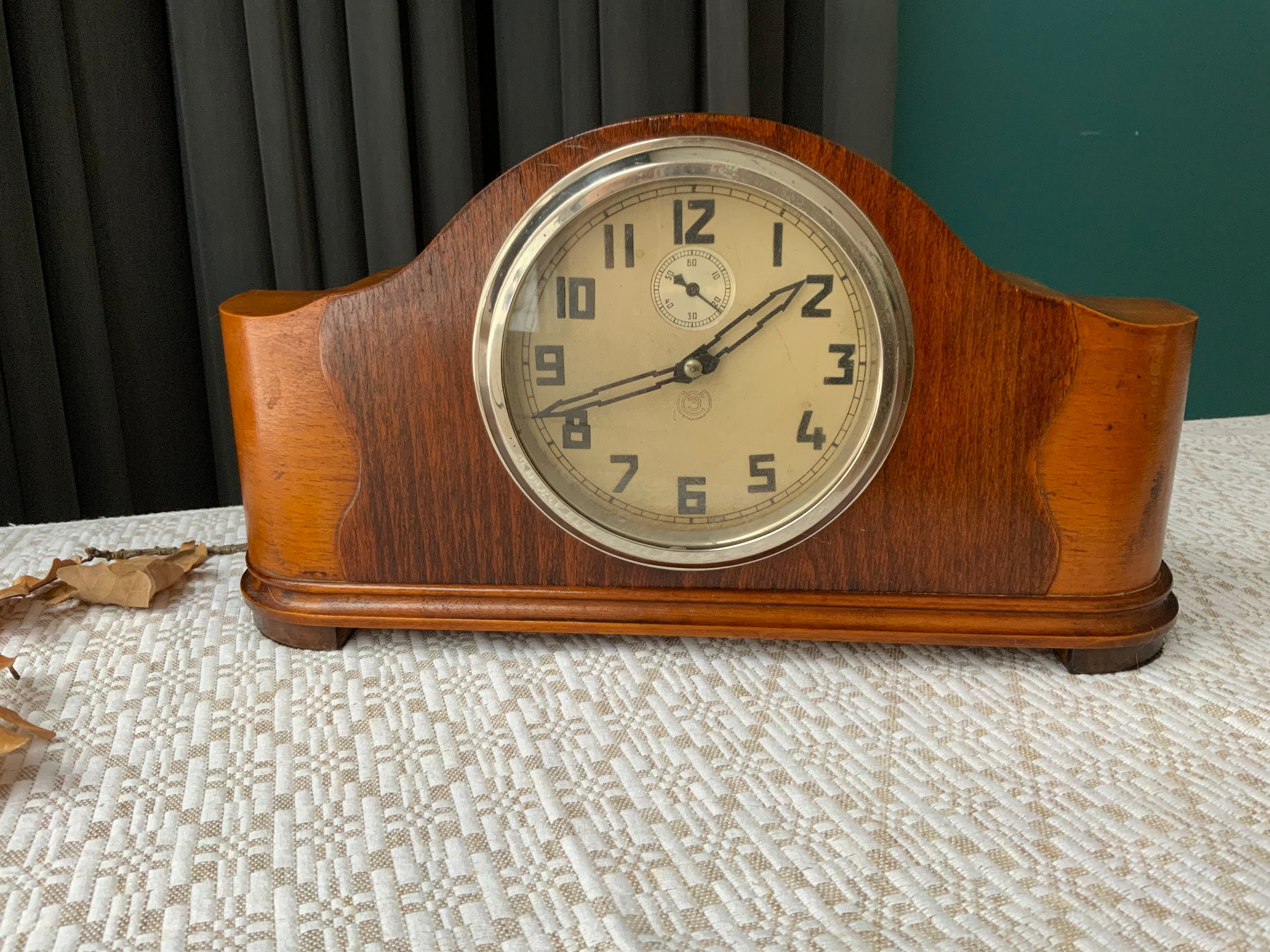 Wooden Desk Clock. Vintage Mantel Clock USSR 1950s. Mechanical Etsy