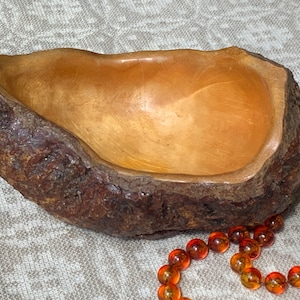 Unique Burl bowl, Hand Carved Wood Bowl